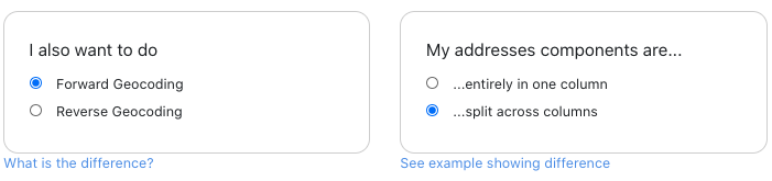 forward geocoding