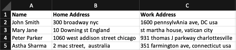 Excel Spreadsheet